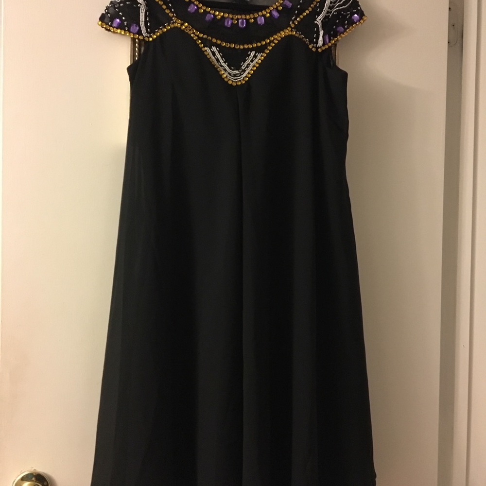 Dress black with sequins